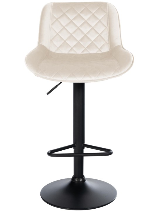 Scaun de bar Kasson catifea, crem