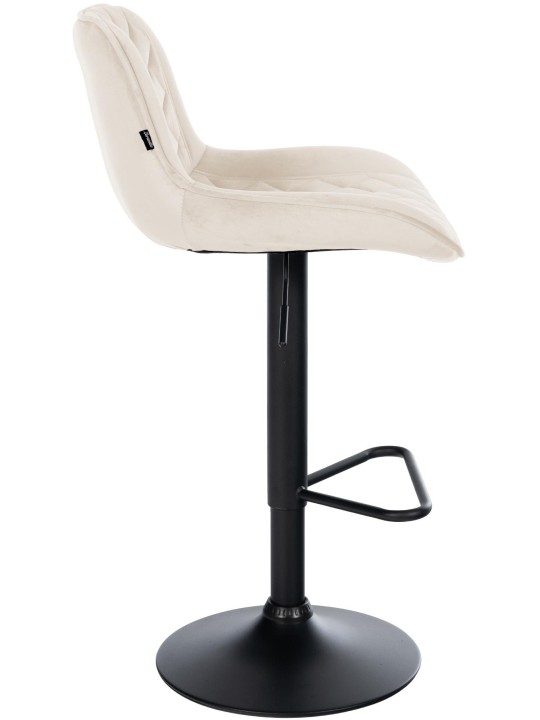 Scaun de bar Kasson catifea, crem