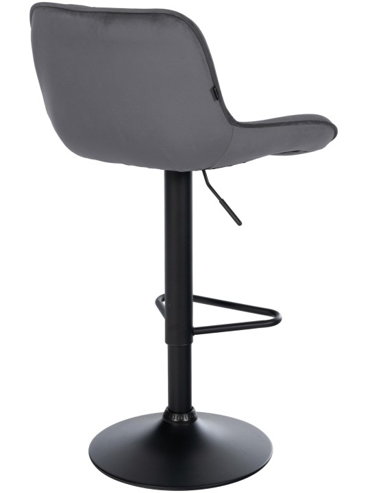 Scaun de bar Kasson catifea, gri închis