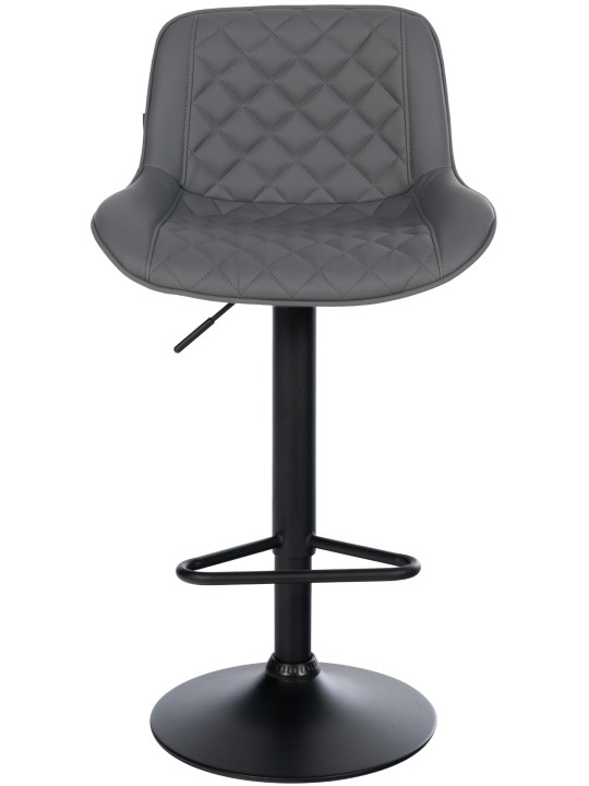 Scaun de bar Kasson imitatie piele, gri