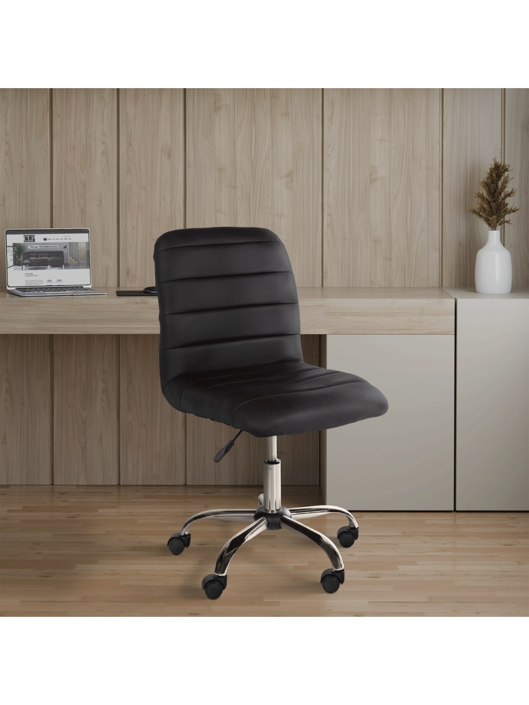 Scaun de lucru Redding imitatie piele, maro