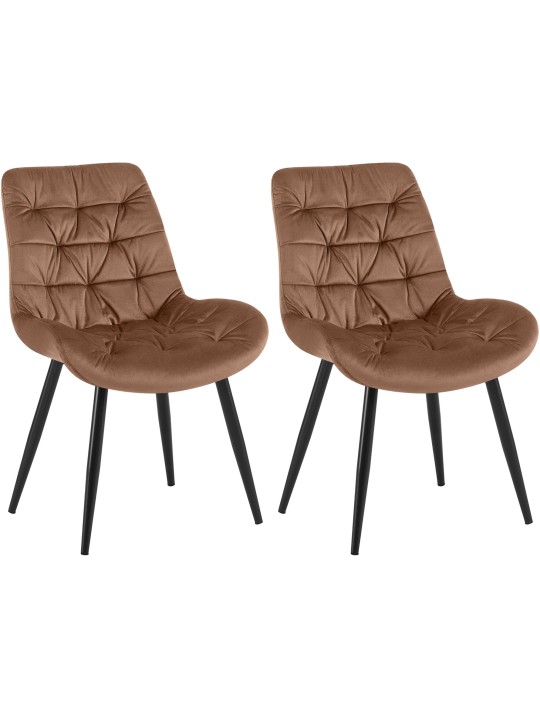 Set de 2 scaune de sufragerie Rossford, maro