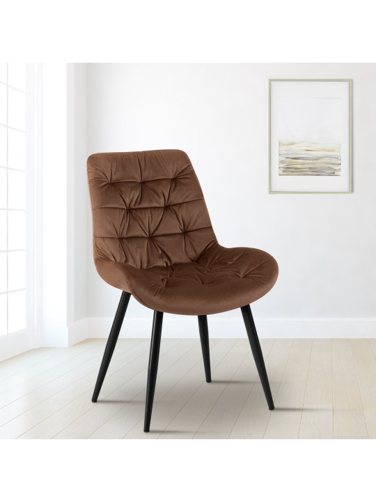 Set de 2 scaune de sufragerie Rossford, maro