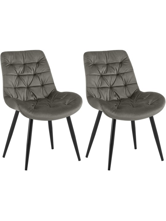 Set de 2 scaune de sufragerie Rossford, antracit