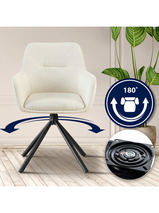 Set 2 scaune tipton stofa, crem Set 2 scaune tipton stofa, crem