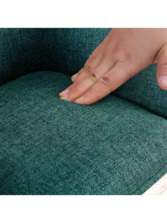 Set 2 scaune tipton stofa, verde închis Set 2 scaune tipton stofa, verde închis