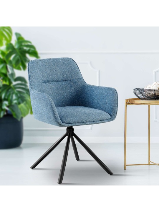 Set 2 scaune tipton stofa, albastru Set 2 scaune tipton stofa, albastru