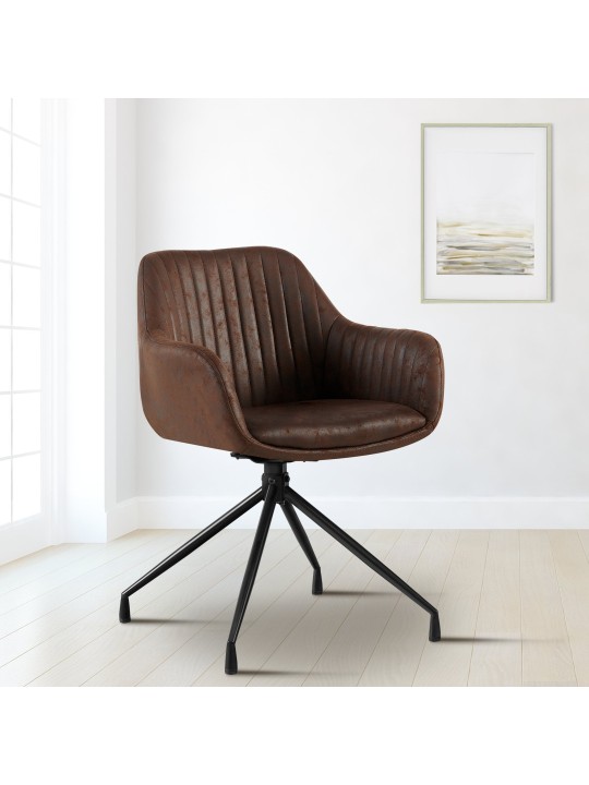 Set 2 scaune de sufragerie Welby Vintage, maro închis Set 2 scaune de sufragerie Welby Vintage, maro închis