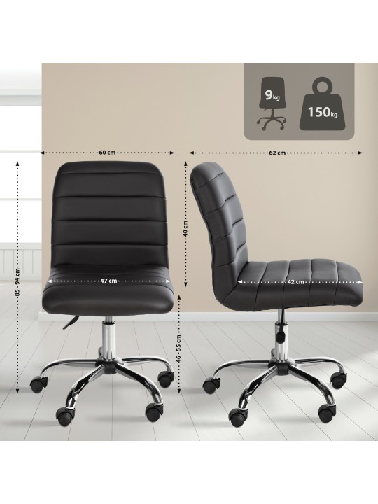 Scaun de lucru Redding imitatie piele, maro