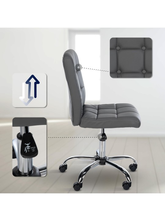 Scaun de lucru Trenton imitatie piele, gri Scaun de lucru Trenton imitatie piele, gri