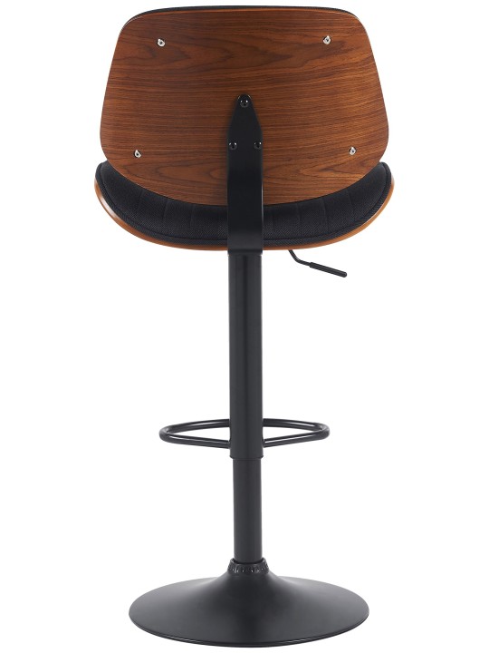 Set 2 scaune de bar tesatura Clawson, nuc/negru