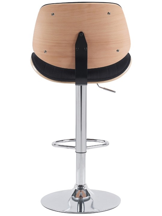 Set 2 scaune de bar Clawson stofa crom, natural/negru Set 2 scaune de bar Clawson stofa crom, natural/negru