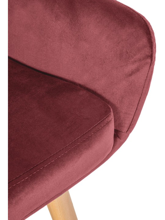 Scaun de bar Grant catifea, roșu