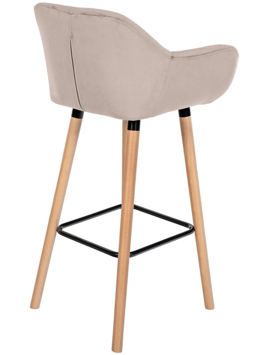 Scaun de bar Grant catifea, crem