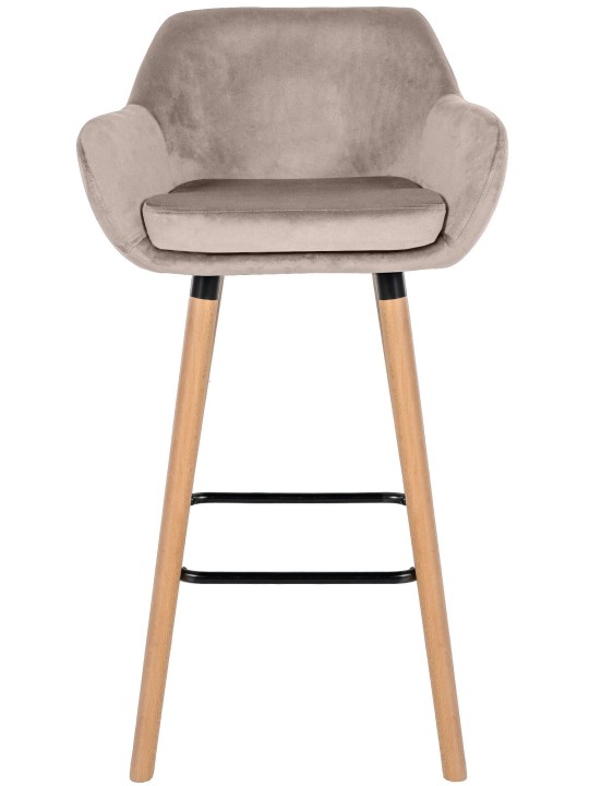 Scaun de bar Grant catifea, crem