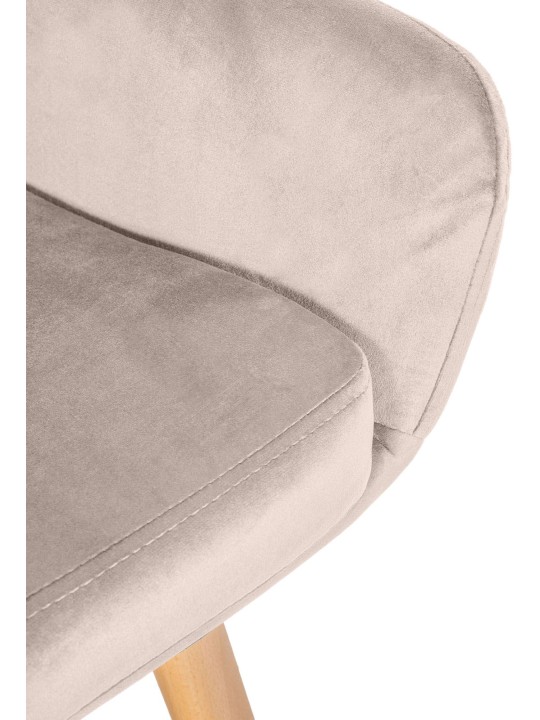 Scaun de bar Grant catifea, crem