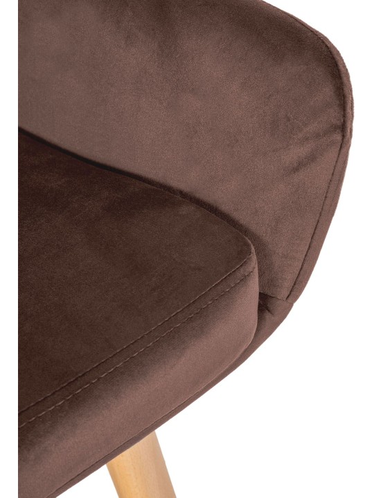 Scaun de bar Grant catifea, cafea