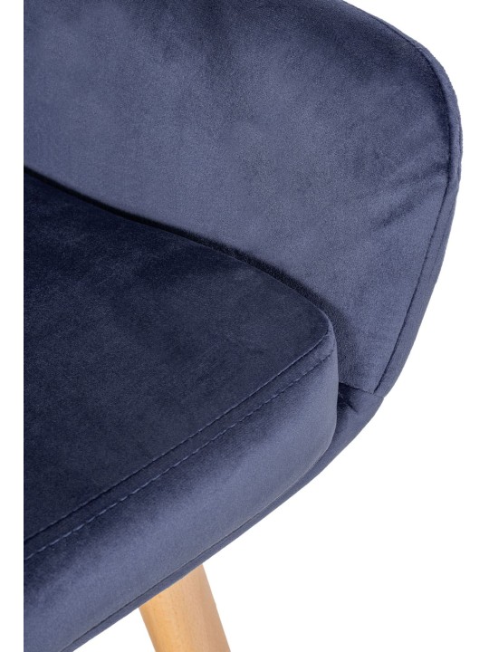 Scaun de bar Grant catifea, albastru închis