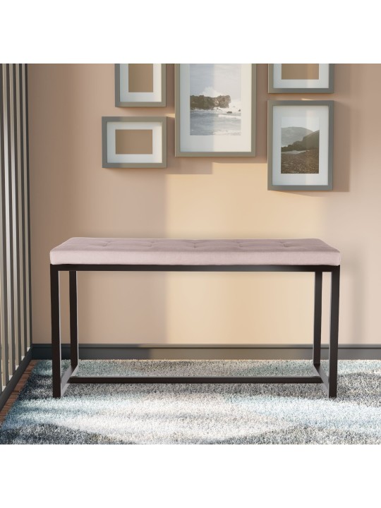 Banca Barci B Velvet, gri deschis