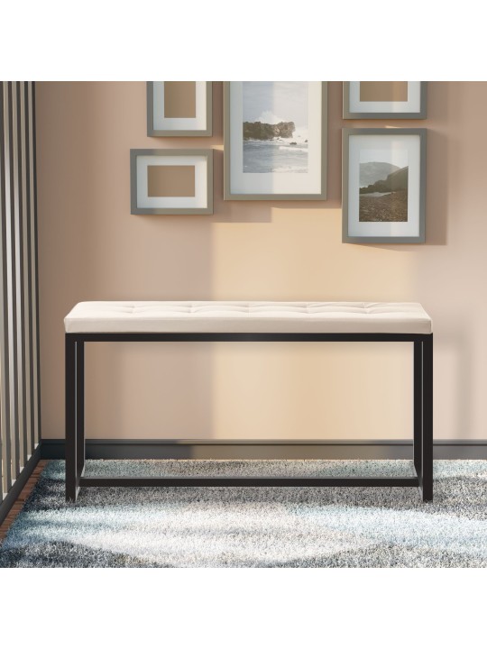 Bancă imitație piele Barci B, crem Bancă imitație piele Barci B, crem