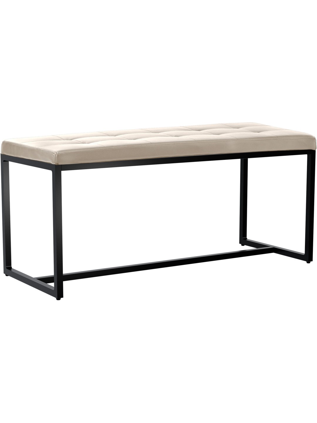 Bancă imitație piele Barci B, crem