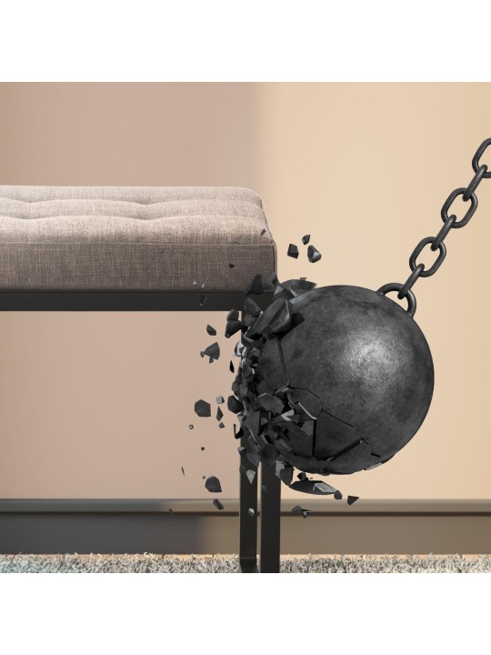 Bancheta Barci B stofa, gri