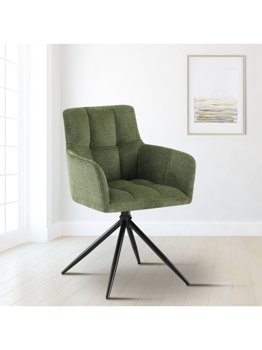 Scaun de sufragerie stofa Jonah, verde