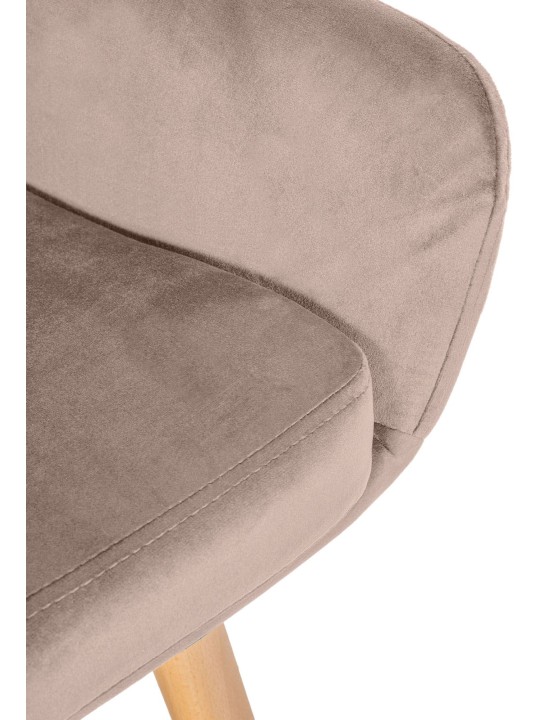 Set 2 scaune de bar Grant catifea, gri deschis