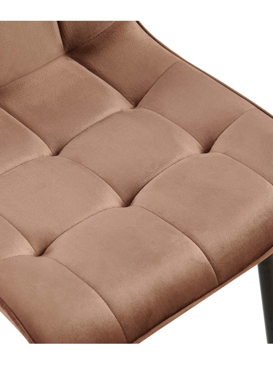 Set 2 scaune de sufragerie catifea Gifford, maro