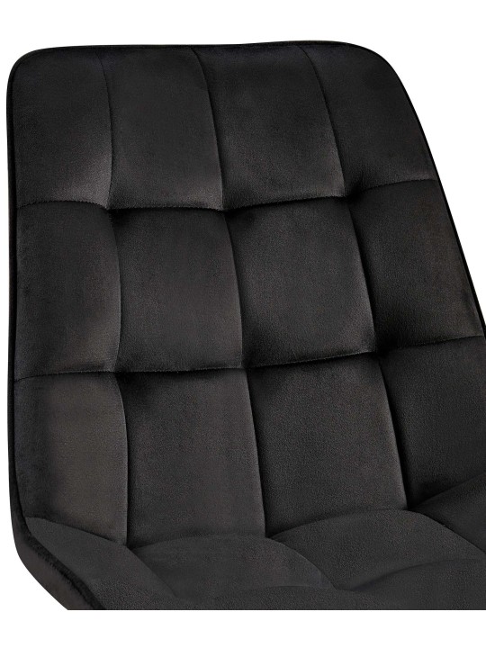 Set 2 scaune de sufragerie catifea Gifford, negru