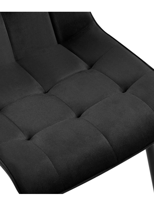 Set 2 scaune de sufragerie catifea Gifford, negru