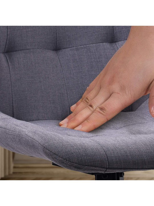 Set 2 scaune de sufragerie din material Merna, gri închis Set 2 scaune de sufragerie din material Merna, gri închis