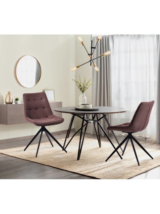 Set 2 scaune de sufragerie din material Merna, taupe