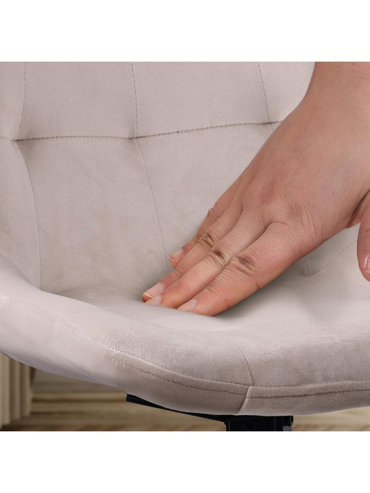 Set 2 scaune din catifea Merna, crem Set 2 scaune din catifea Merna, crem