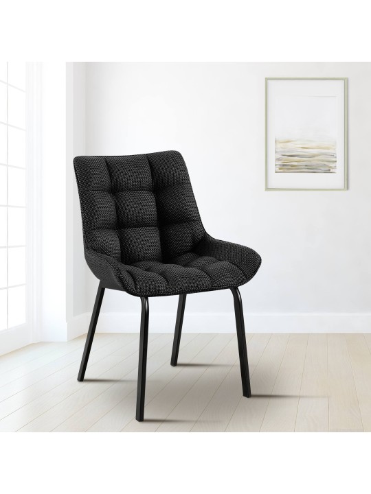 Set 2 scaune Saranda stofa, gri titan