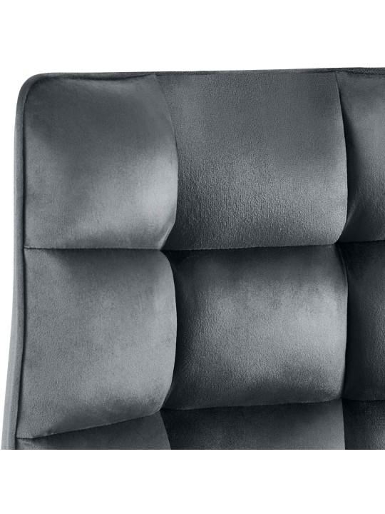 Set 2 scaune Saranda catifea, gri închis