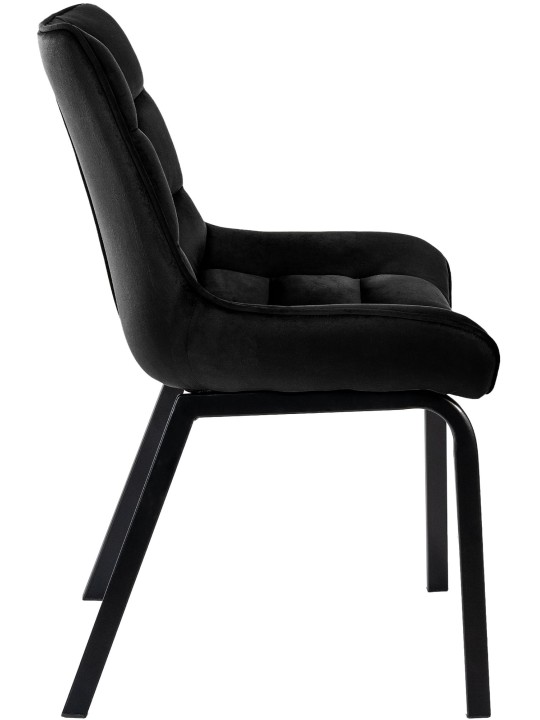 Set 2 scaune Saranda catifea, negru