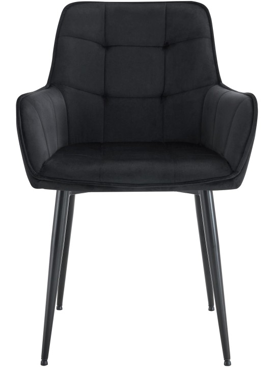 Set 2 scaune de sufragerie din catifea Ferndale, negru Set 2 scaune de sufragerie din catifea Ferndale, negru