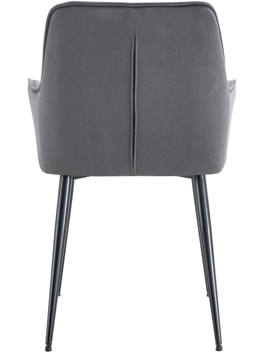 Set 2 scaune de sufragerie din catifea Ferndale, gri închis