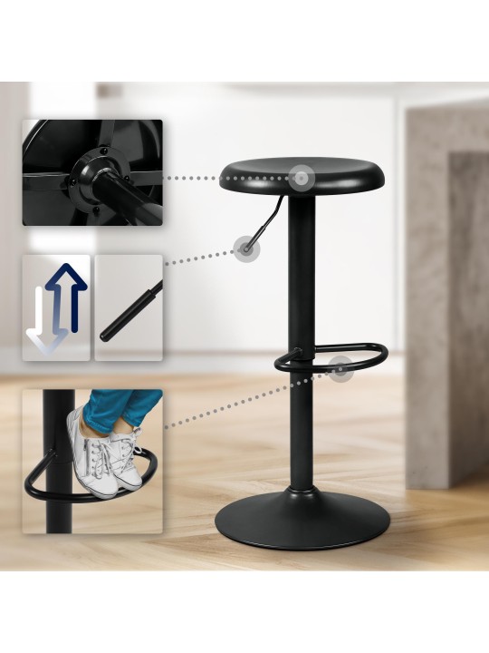 Scaun de bar Williston, negru Scaun de bar Williston, negru