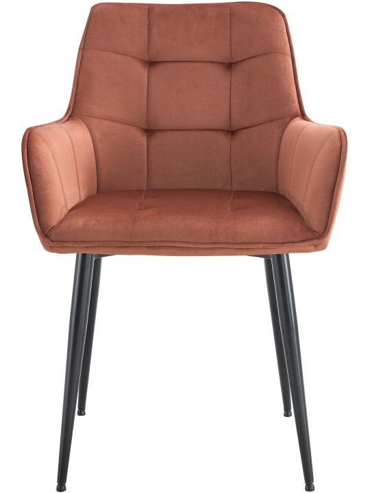 Set 2 scaune de sufragerie din catifea Ferndale, maro