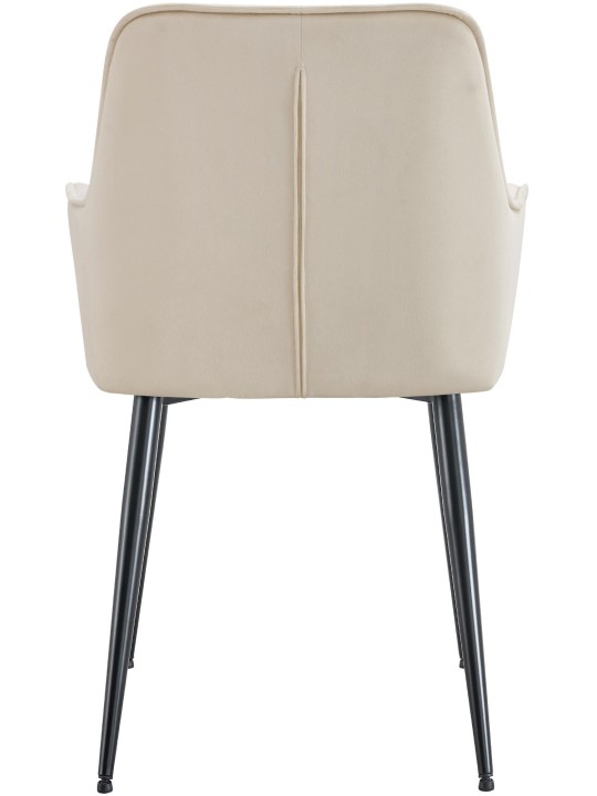 Set 2 scaune de sufragerie din catifea Ferndale, crem