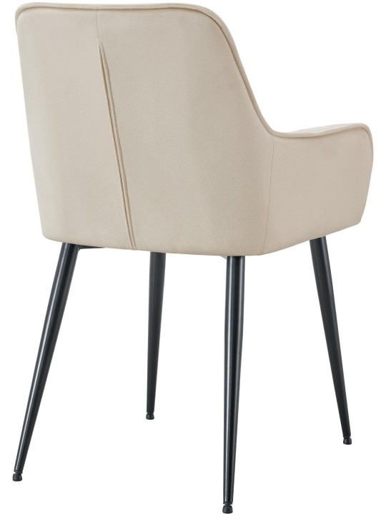 Set 2 scaune de sufragerie din catifea Ferndale, crem