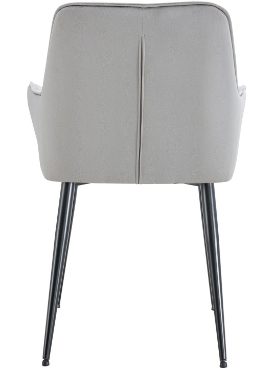 Set 2 scaune de sufragerie din catifea Ferndale, gri deschis Set 2 scaune de sufragerie din catifea Ferndale, gri deschis