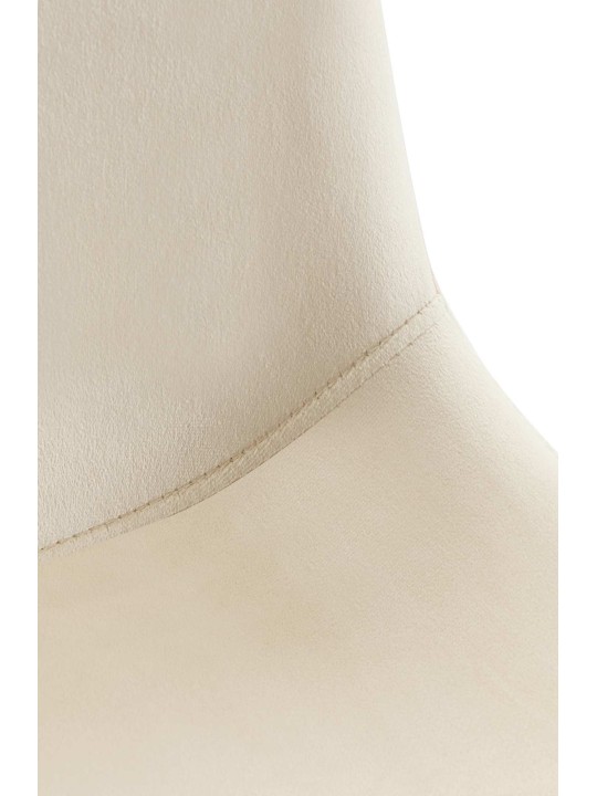 Set 2 scaune de sufragerie catifea Lewes, crem