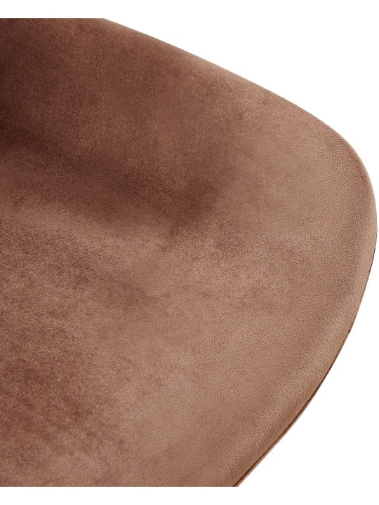 Set 2 scaune de sufragerie catifea Lewes, maro Set 2 scaune de sufragerie catifea Lewes, maro