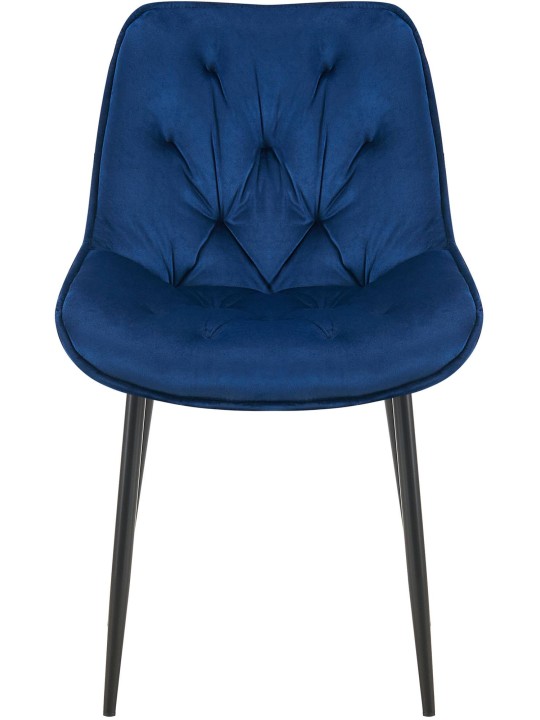 Set 2 scaune de sufragerie Wallace catifea, albastru