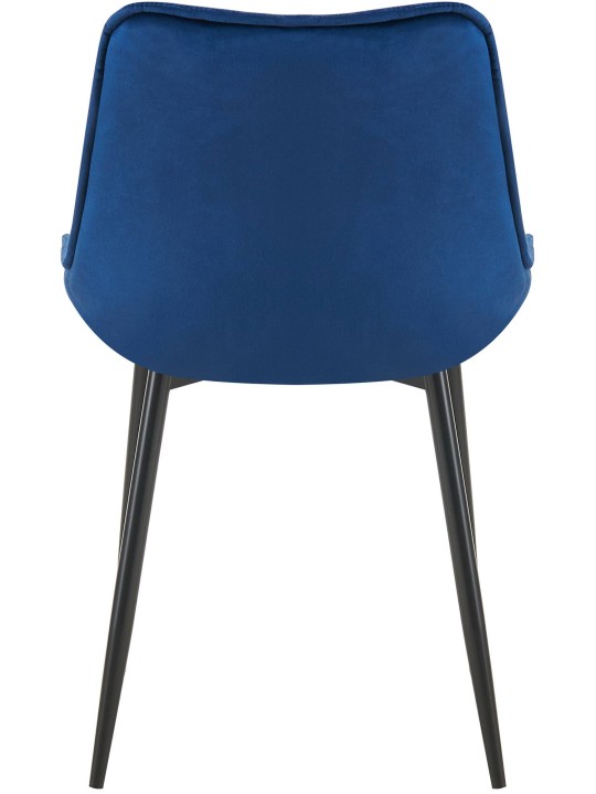 Set 2 scaune de sufragerie Wallace catifea, albastru