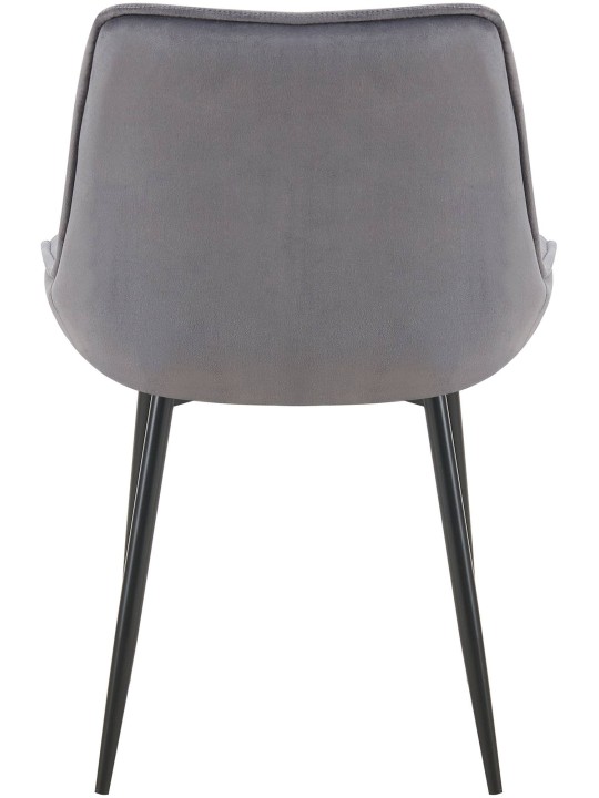 Set 2 scaune de sufragerie Wallace catifea, gri închis Set 2 scaune de sufragerie Wallace catifea, gri închis