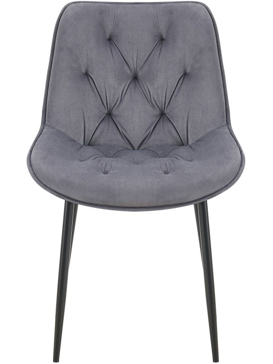 Set 2 scaune de sufragerie Wallace catifea, gri închis Set 2 scaune de sufragerie Wallace catifea, gri închis